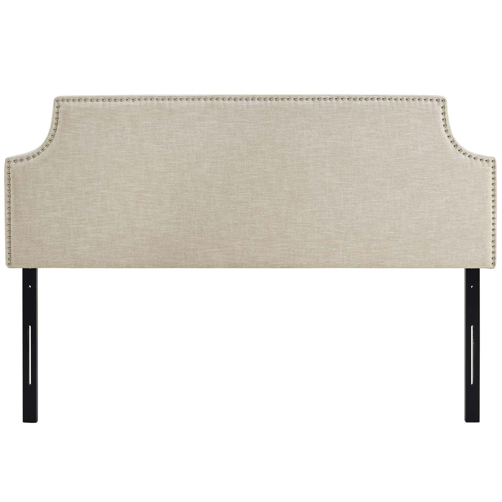 Modway Laura Queen Upholstered Fabric Headboard in Beige