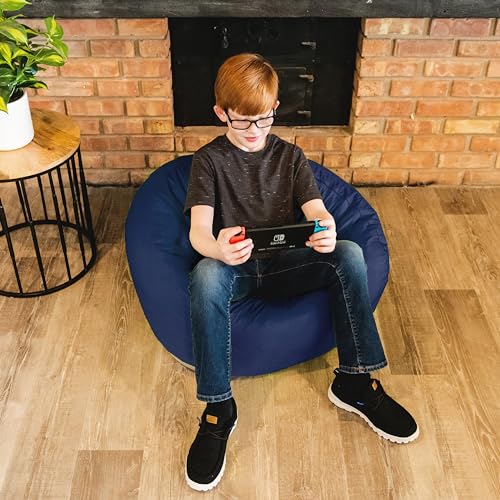 Big Joe Classic Bean Bag Chair, Sapphire Smartmax, Durable Polyester Nylon Blend, 2 feet Round