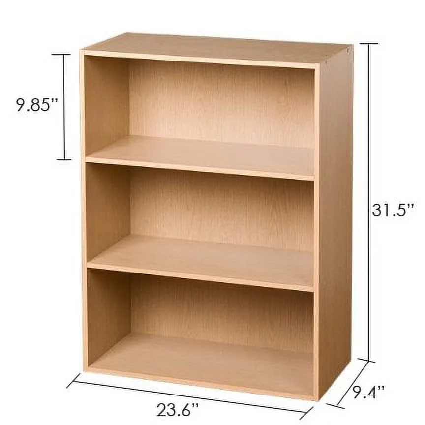 Furinno Pasir 3-Tier Open Shelf, Maple