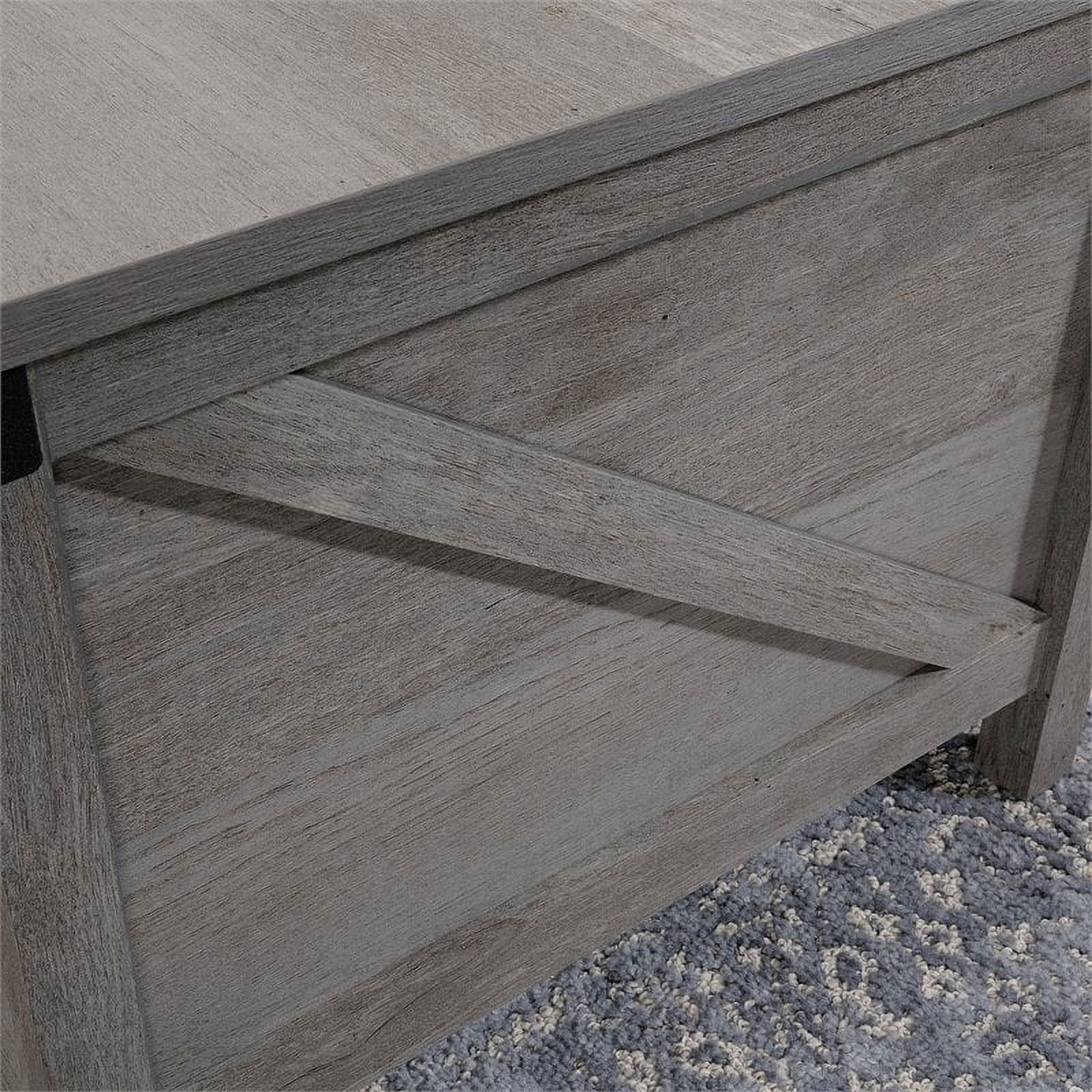 Home Square 3 Piece Set with 3-Shelf Bookcase L-Shape Computer Desk Coffee Table