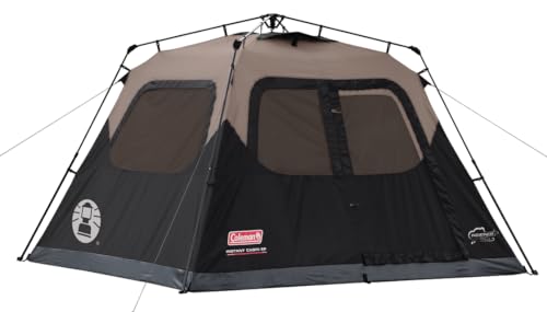 Coleman Instant Tent with 1-Minute Setup, 4/6/8/10 Person Tent with Pre-Attached Poles, Air Vent, & Carry Bag