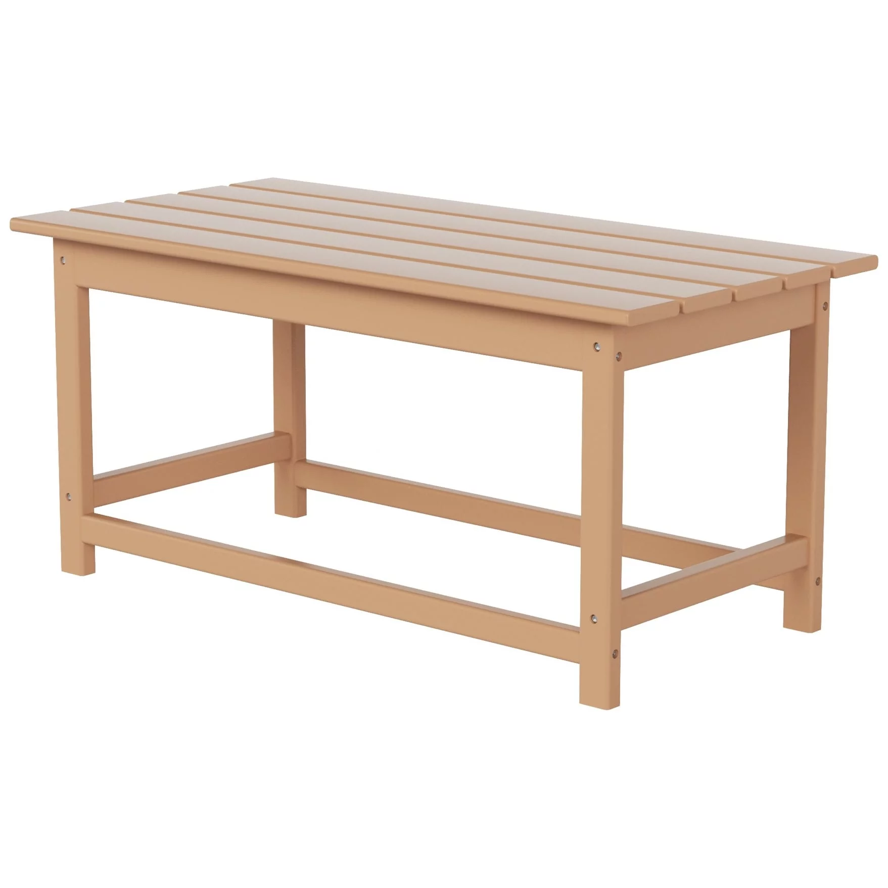 Polytrends  Laguna All Weather Poly Outdoor Coffee Table - Rectangle Teak