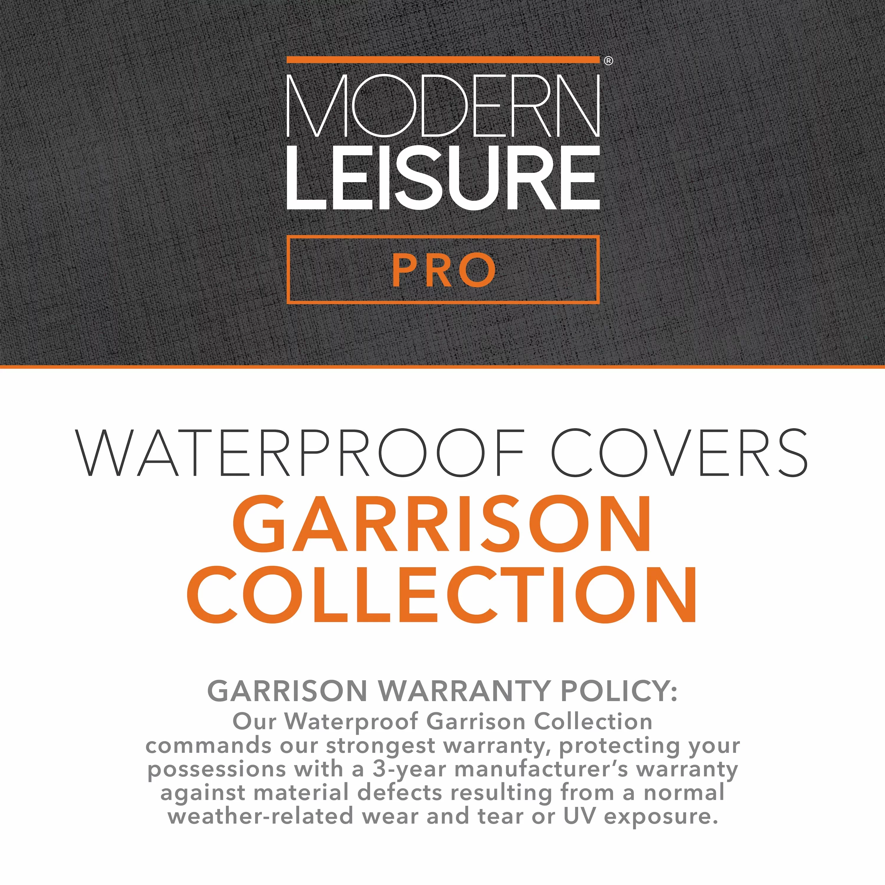 Modern Leisure Garrison Rect/Oval Patio Table & Chair Set Cover, Waterproof, 108