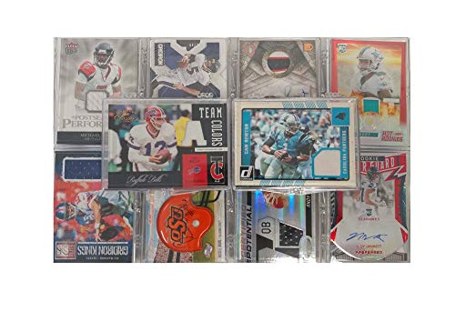 NFL Football Trading Cards Lot Of 10 With Each Card A Game Used Relic Cards Or Autograph In Every Box