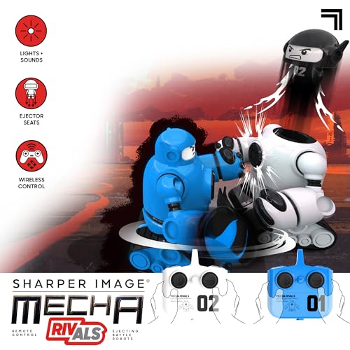 Sharper Image® Mecha Rivals Remote Control Battle Robots, Two-Player Wireless Fighting Set with Lights and Sounds