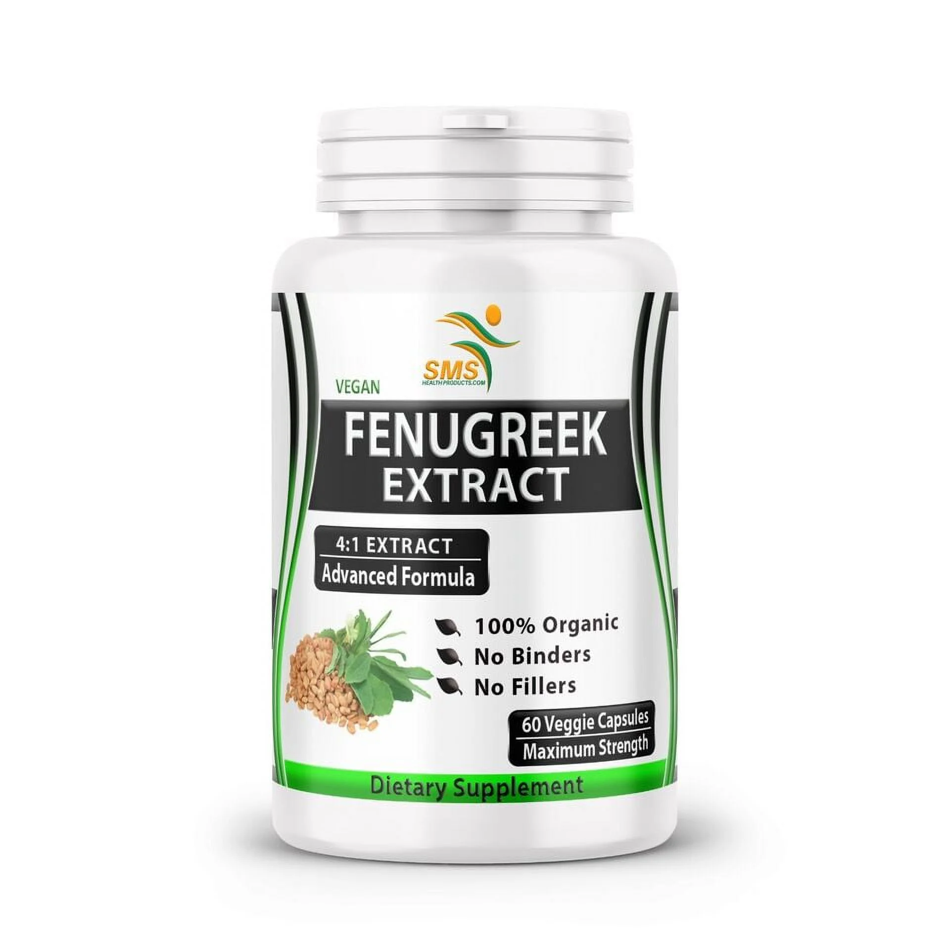 FENUGREEK SEED PILLS 2000mg DAILY EXTRACT 60 VEGGIE CAPSULES ORGANIC