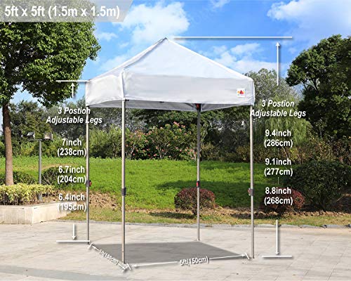 ABCCANOPY Pop Up Canopy - Outdoor Patio Portable Canopy Tent Heavy Duty for Backyard and Deck with 4 Sandbags(White, 10x10)