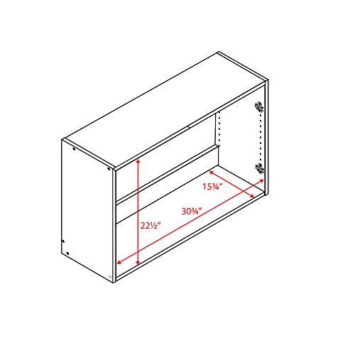 Prepac Elite 16 inch Stackable Wall Cabinet, Black
