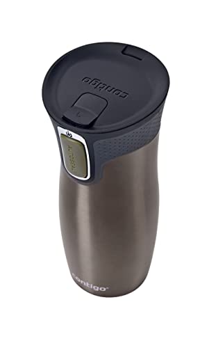 Contigo West Loop Autoseal Travel Mug, Stainless Steel Thermal Mug, Vacuum Flask, Leakproof Tumbler, Coffee Mug with BPA-Free Easy-Clean Lid