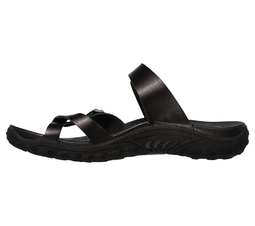 Skechers Women's Reggae-Carribean-Double Buckle Toe Thong Slide Sandal