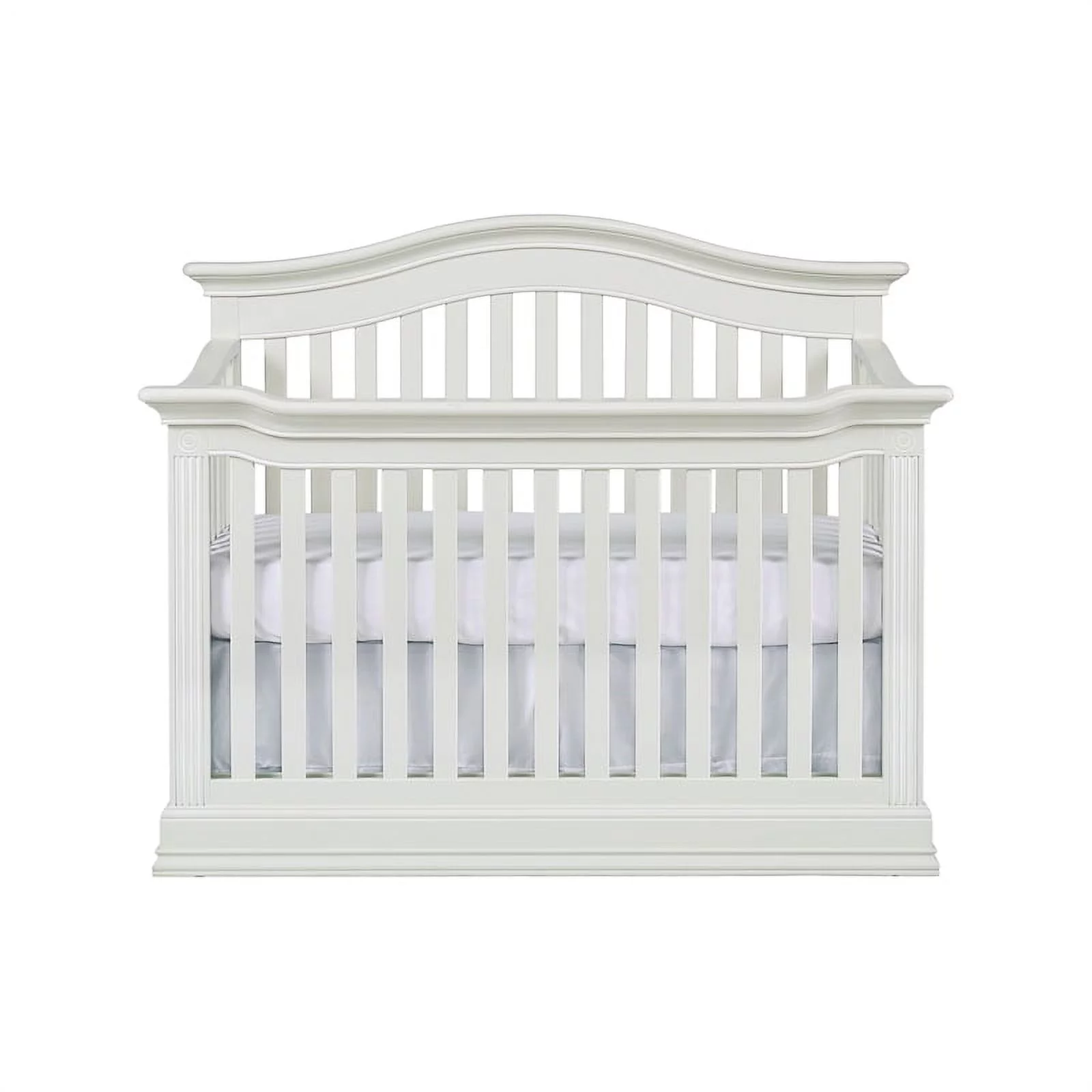 Baby Cache Montana Traditional Wood 4-in-1 Convertible Crib in Glazed White