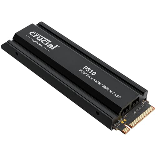 Crucial P310 1TB 2280 PCIe Gen4 3D NAND NVMe M.2 SSD – Up to 7,100 MB/s – Shift up to Gen4, with Acronis Offer, Internal Solid State Drive (PC) – CT1000P310SSD801