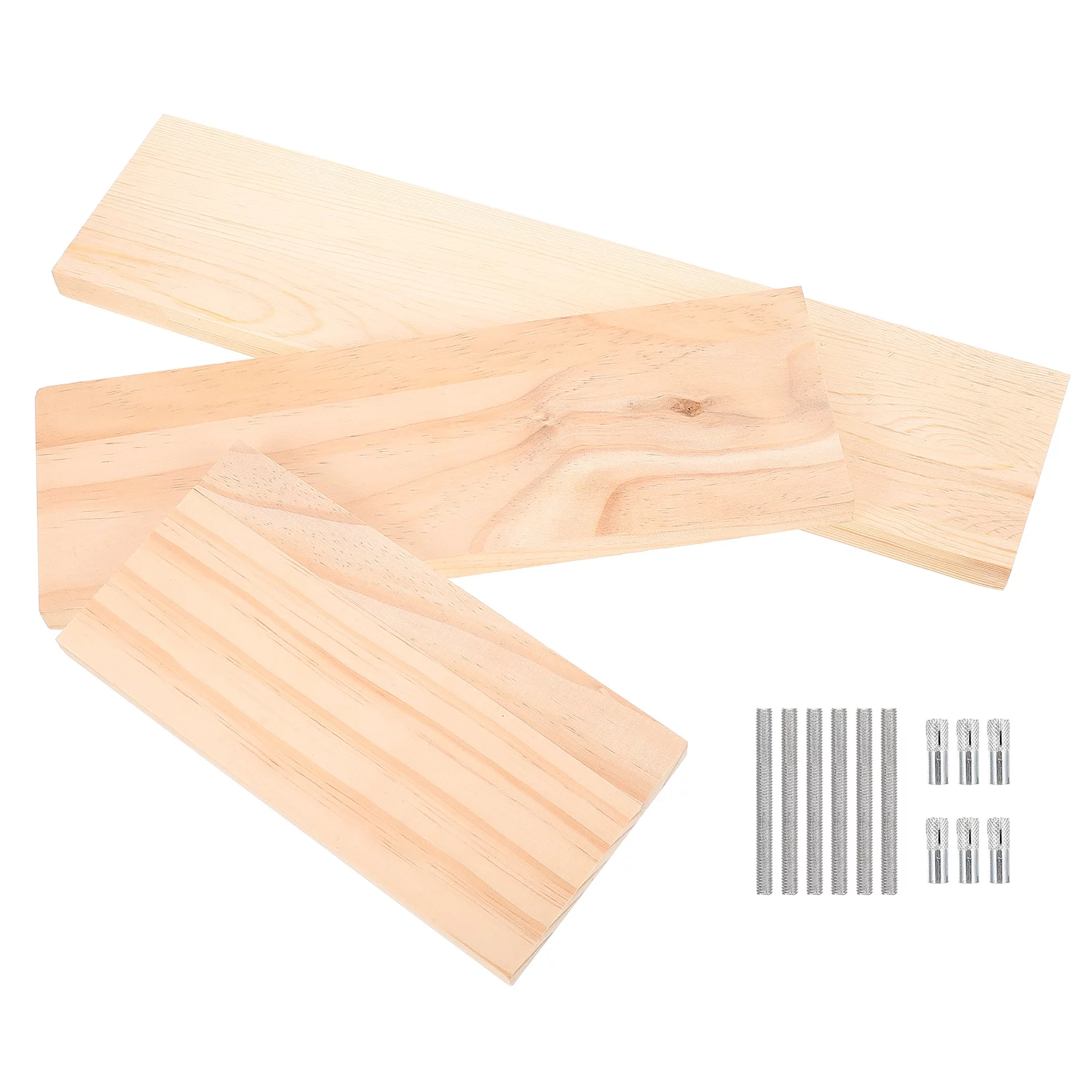 3 Sets of Living Room Wall Floating Shelf Kitchen Wall-mounted Wooden Floating Shelf Kit