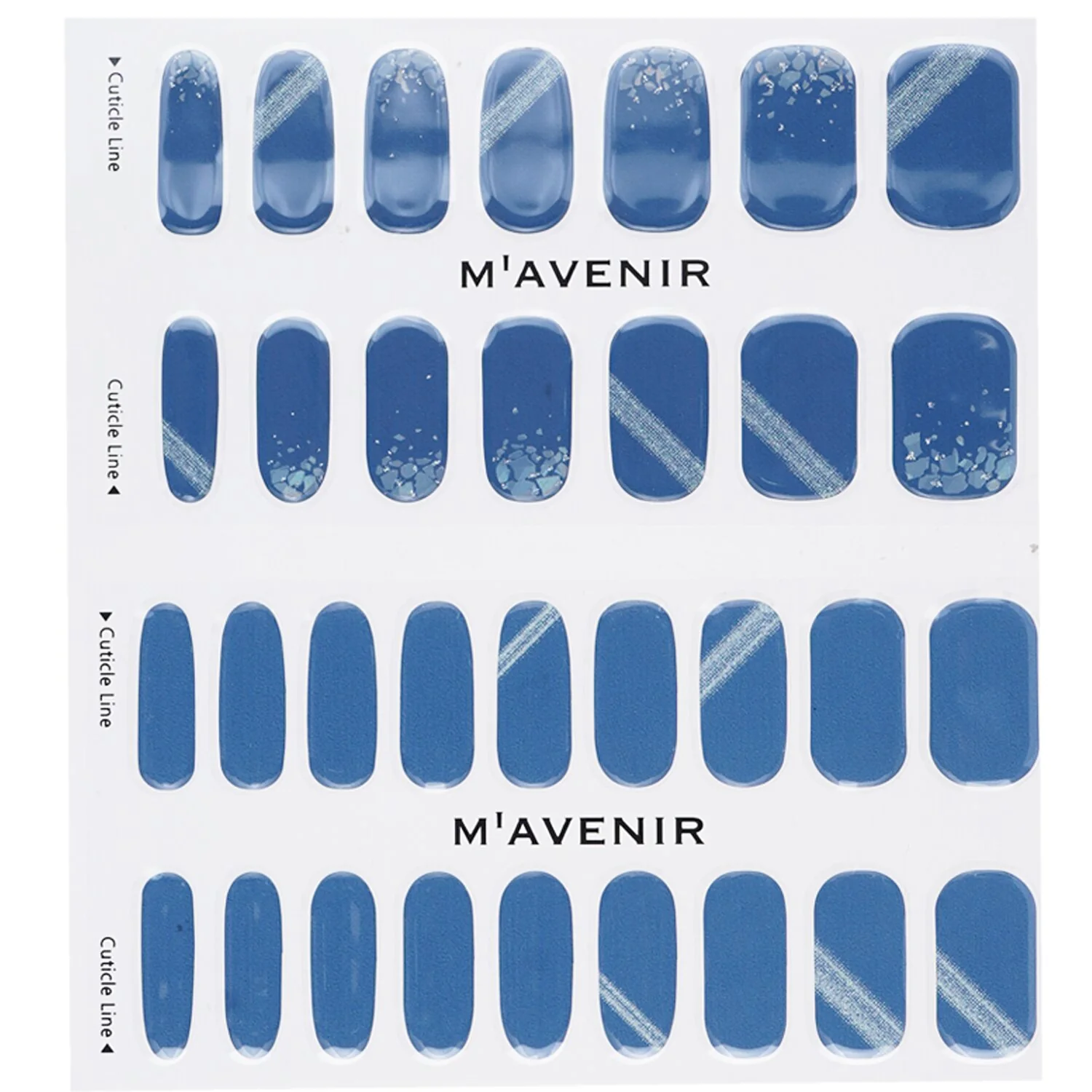 Mavenir Nail Sticker (Blue) - # Blue Leaf Nail  32pcs