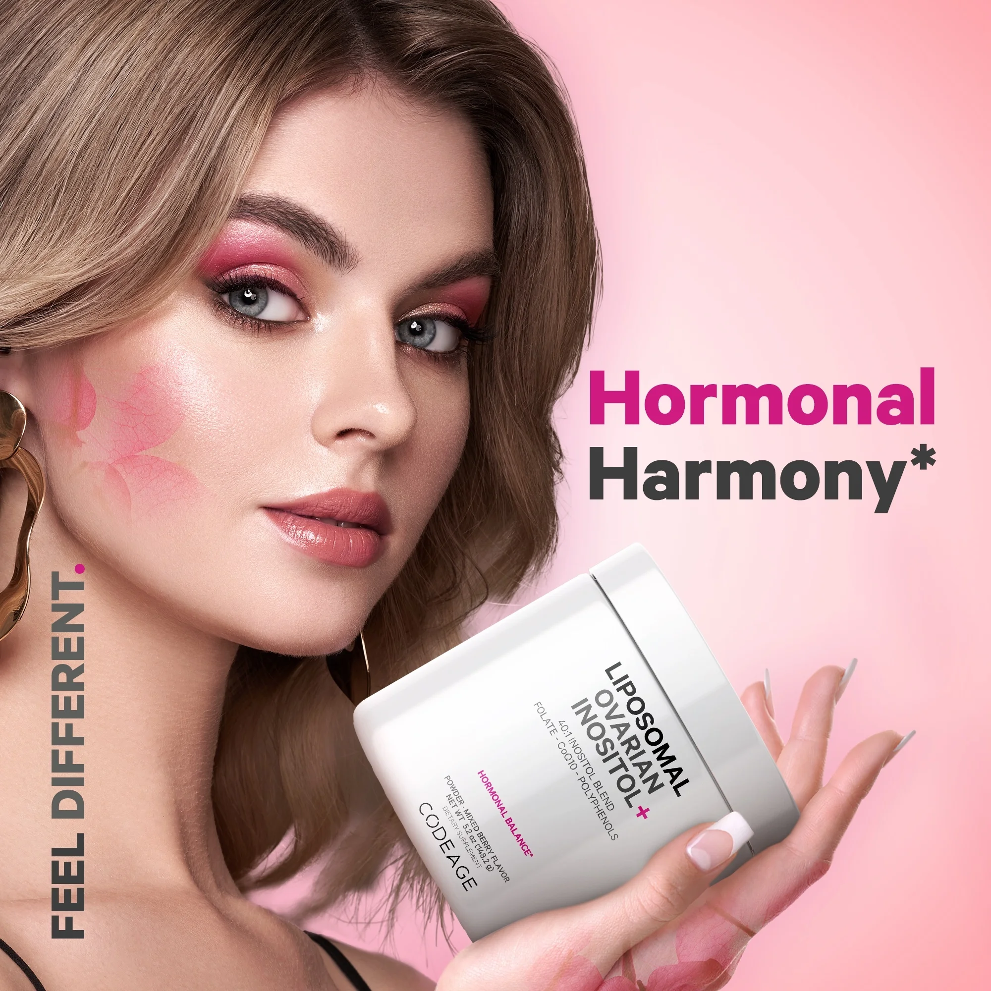 Codeage Liposomal Ovarian Inositol Powder, Myo & D-Chiro-Inositol, Folate, CoQ10 Phytosome, 5.2 oz