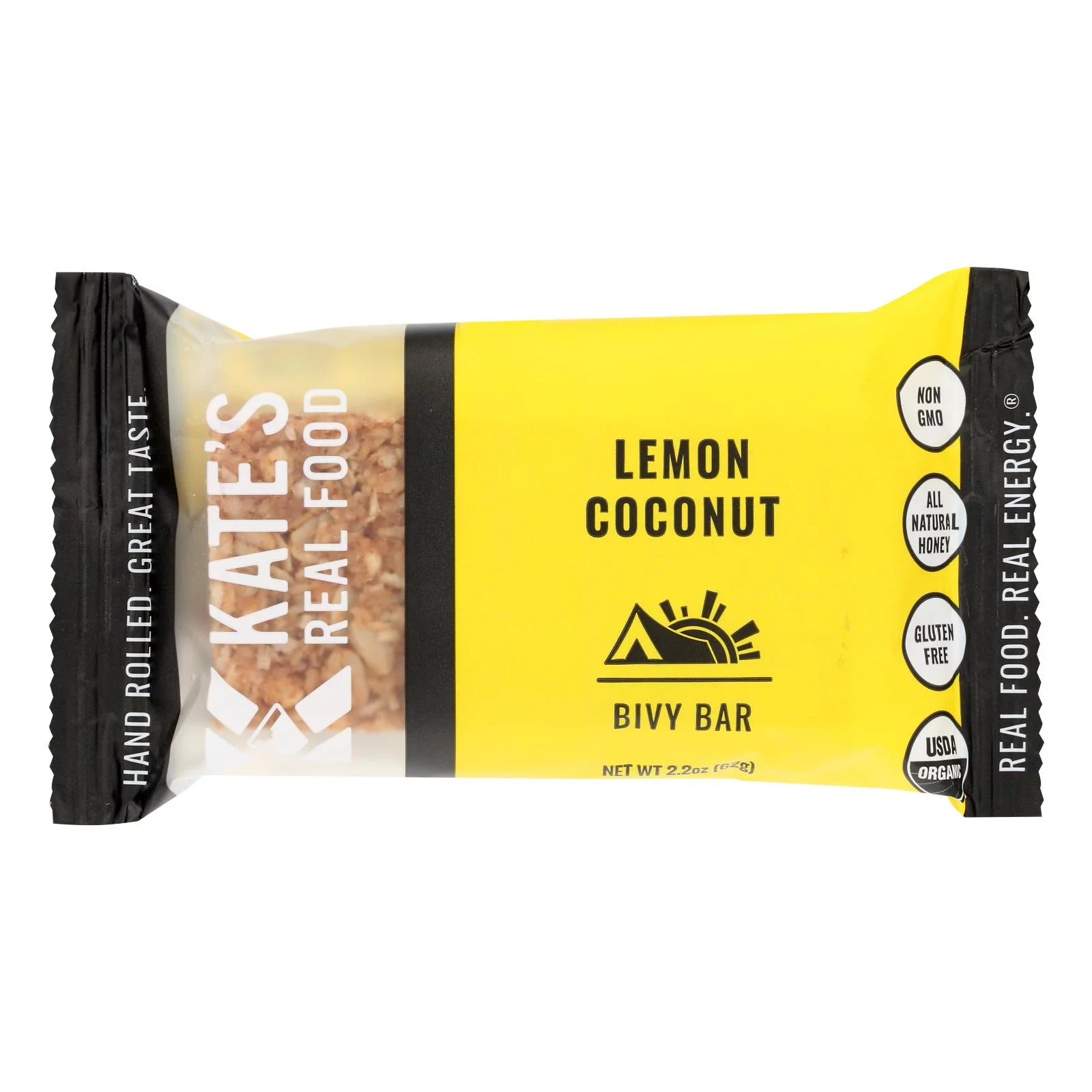 Kate's Real Food, Snack Bars, GMO Free, Lemon Coconut, 12 Ct, 2.2 Oz