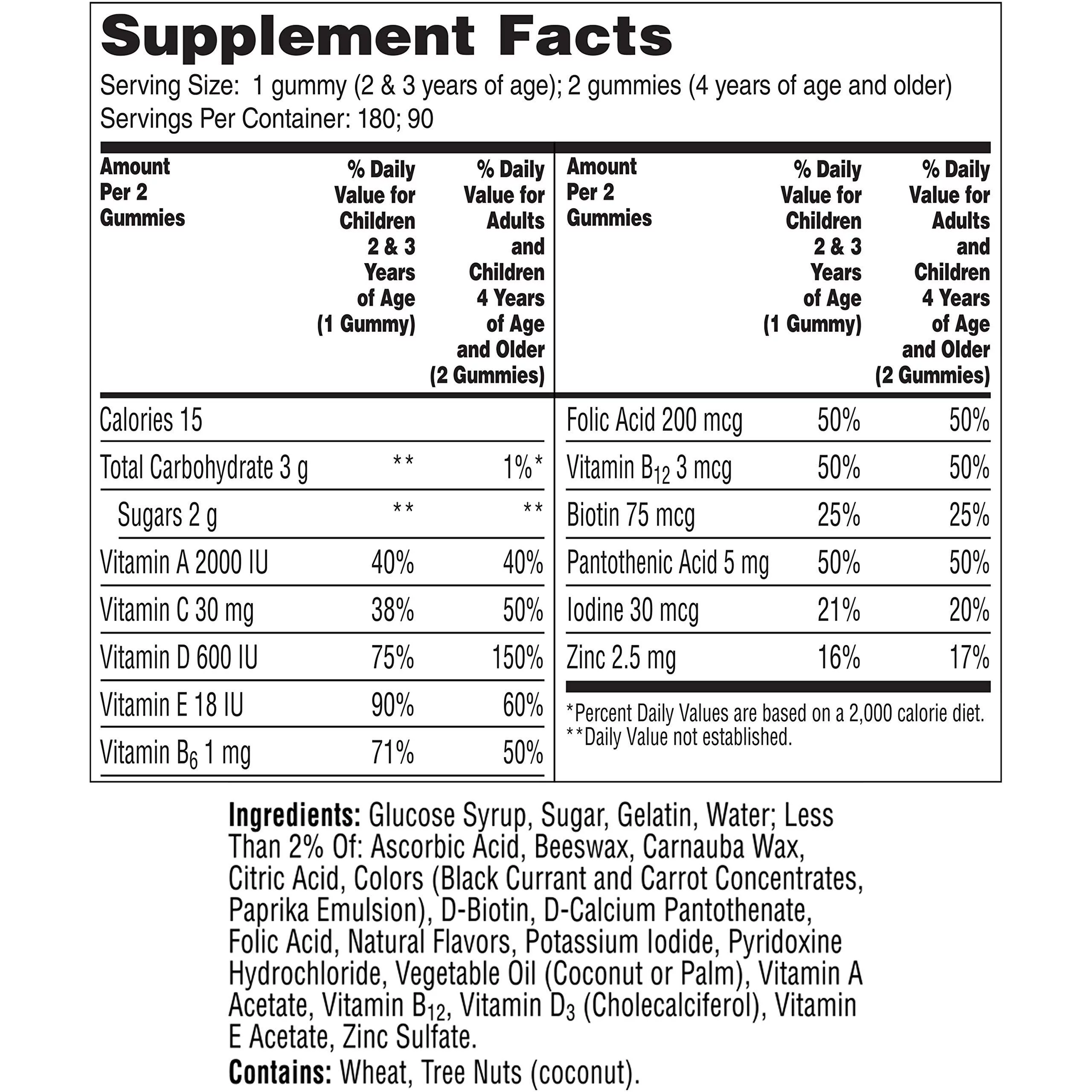 One A Day Kids Trolls Multivitamin Gummy, 180 Count, with Vitamins A, B6, B12, C, D, and E, Zinc, Folic Acid, and Biotin (Packaging May Vary)