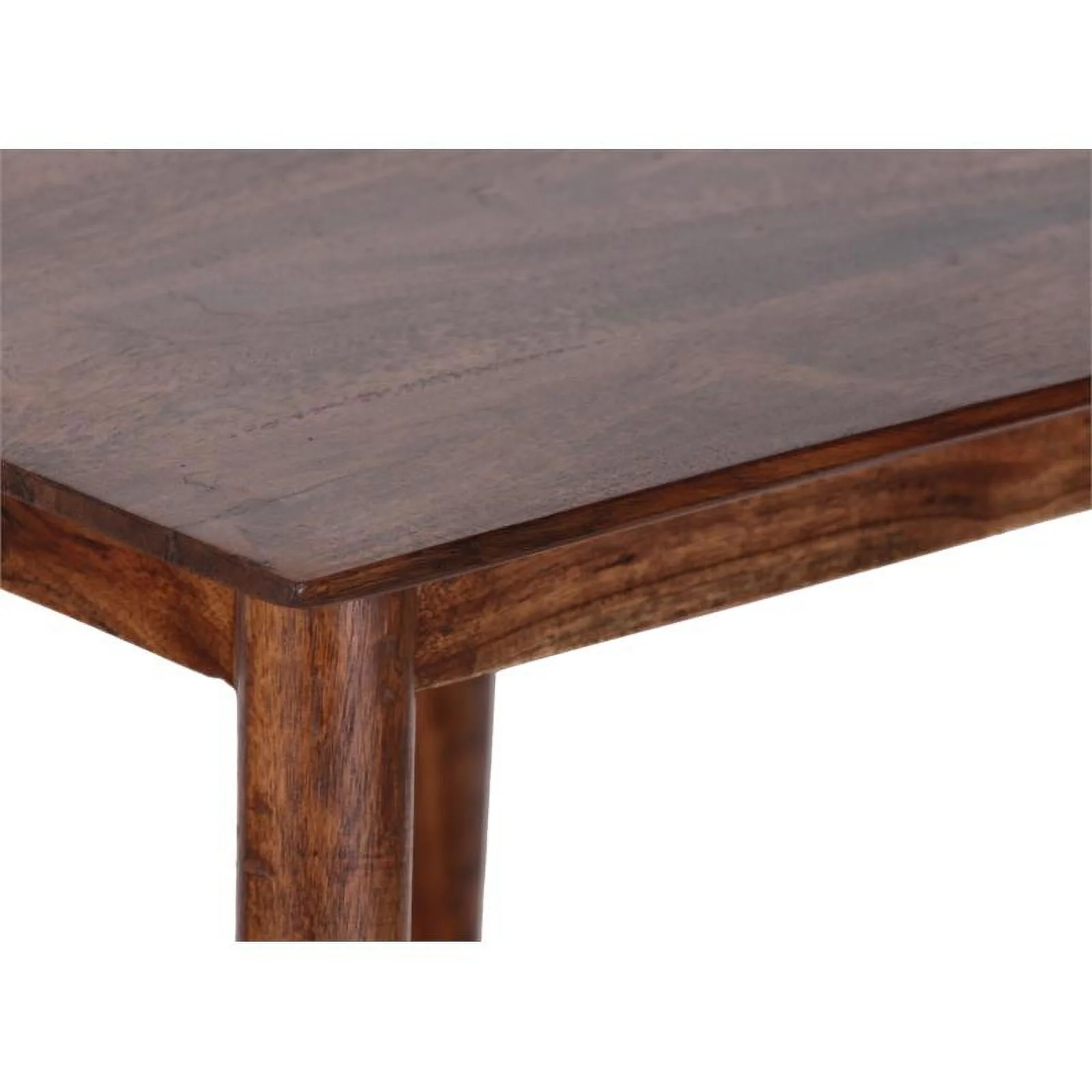 Home Square Modern Solid Acacia Wood End Table in Walnut - Set of 2