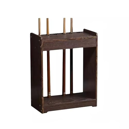 Wood Pool Cue Holder - 6 Hole Billiards Accessories for Game Room, Pool Table Cue Rack, Ideal for Billiard Players and Pool Clubs, Durable Cue Sticks Organizer