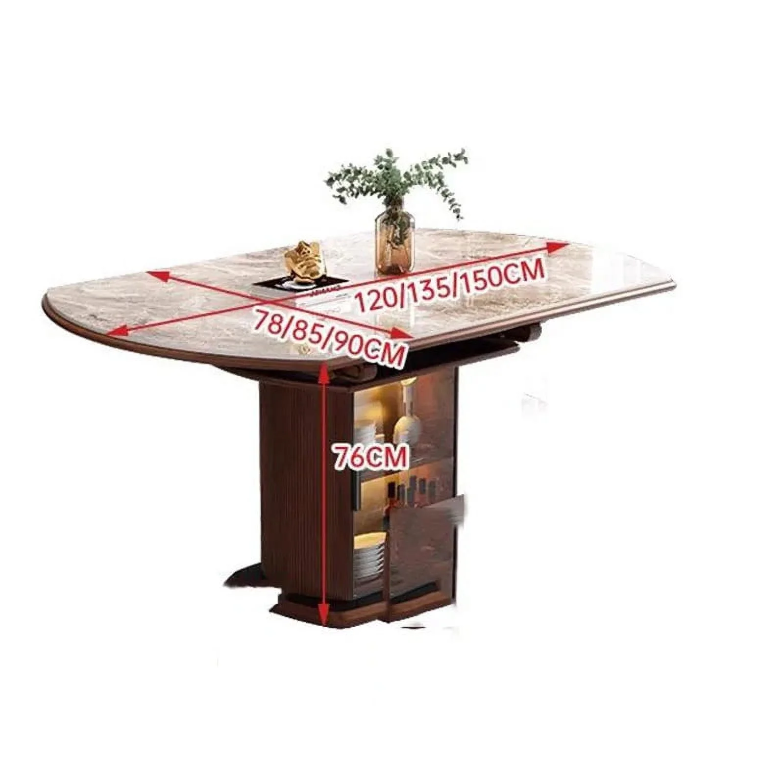 Center Hotel Round Dining Table Luxury Rustic Mobile Folding Kitchen Coffee Dining Table Luxury Table A Manger Furniture HDH