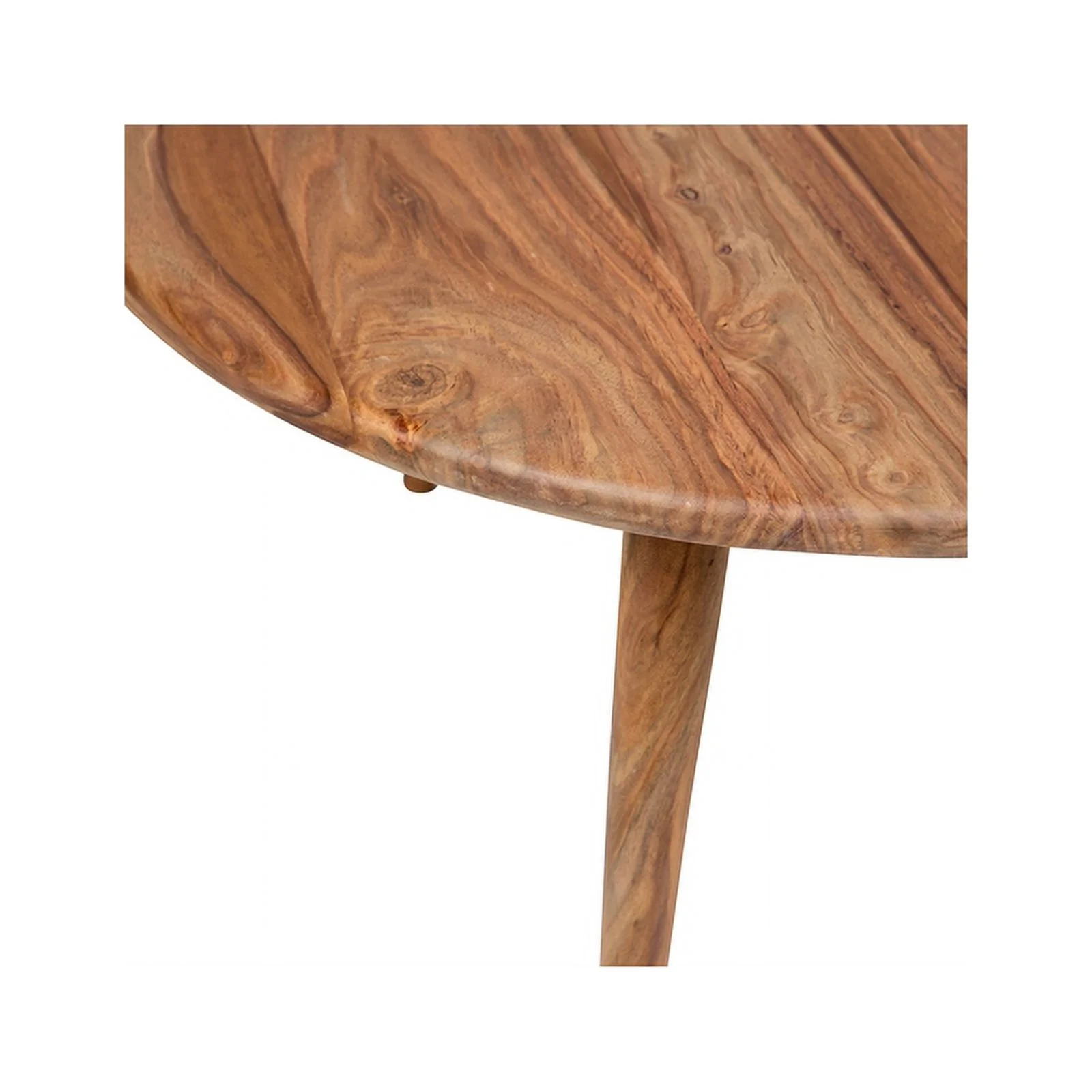 Porter Designs Urban Round Modern Solid Wood Coffee Table in Natural