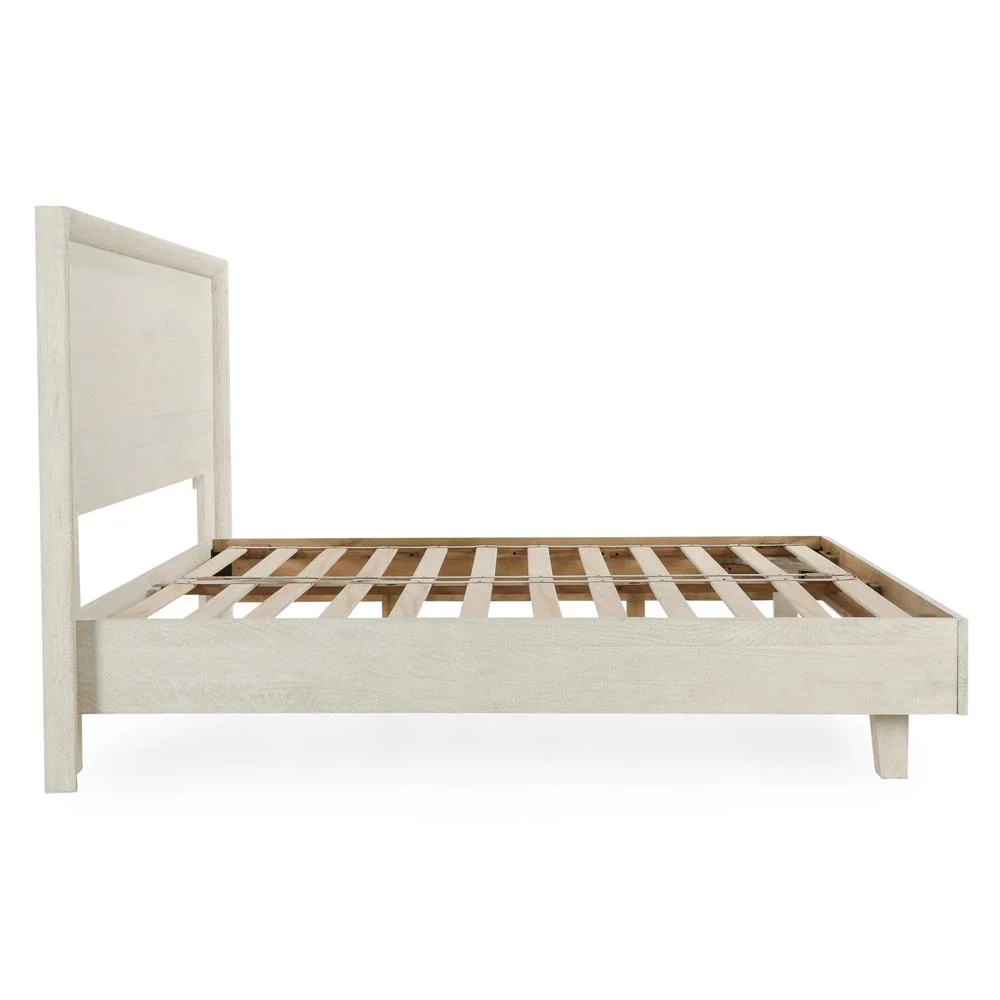 Classic Home Reece Mango Wood Queen Bed in White