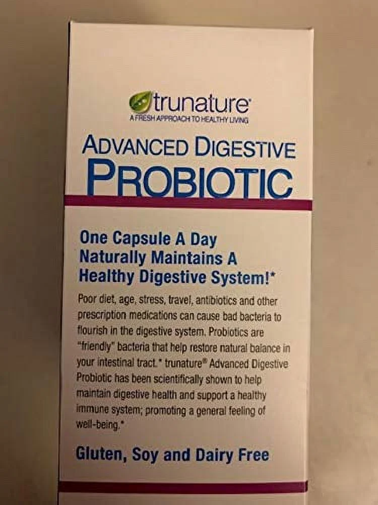 Trunature Digestive Probiotic Capsules, 100 Count ( 2 Pack )