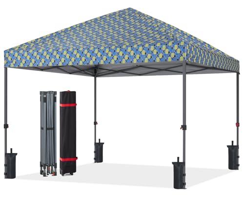 ABCCANOPY Pop Up Canopy - Outdoor Patio Portable Canopy Tent Heavy Duty for Backyard and Deck with 4 Sandbags(White, 10x10)