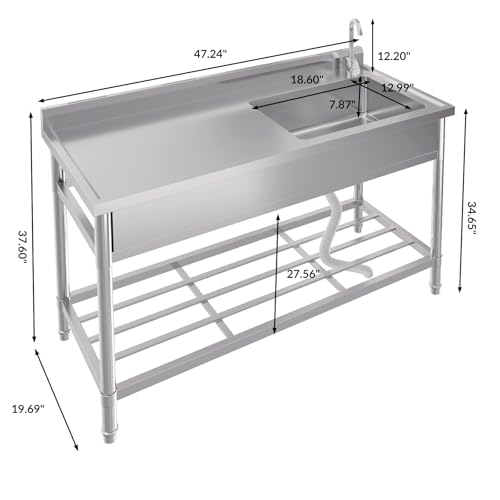 Stainless Steel Utility Sink 24