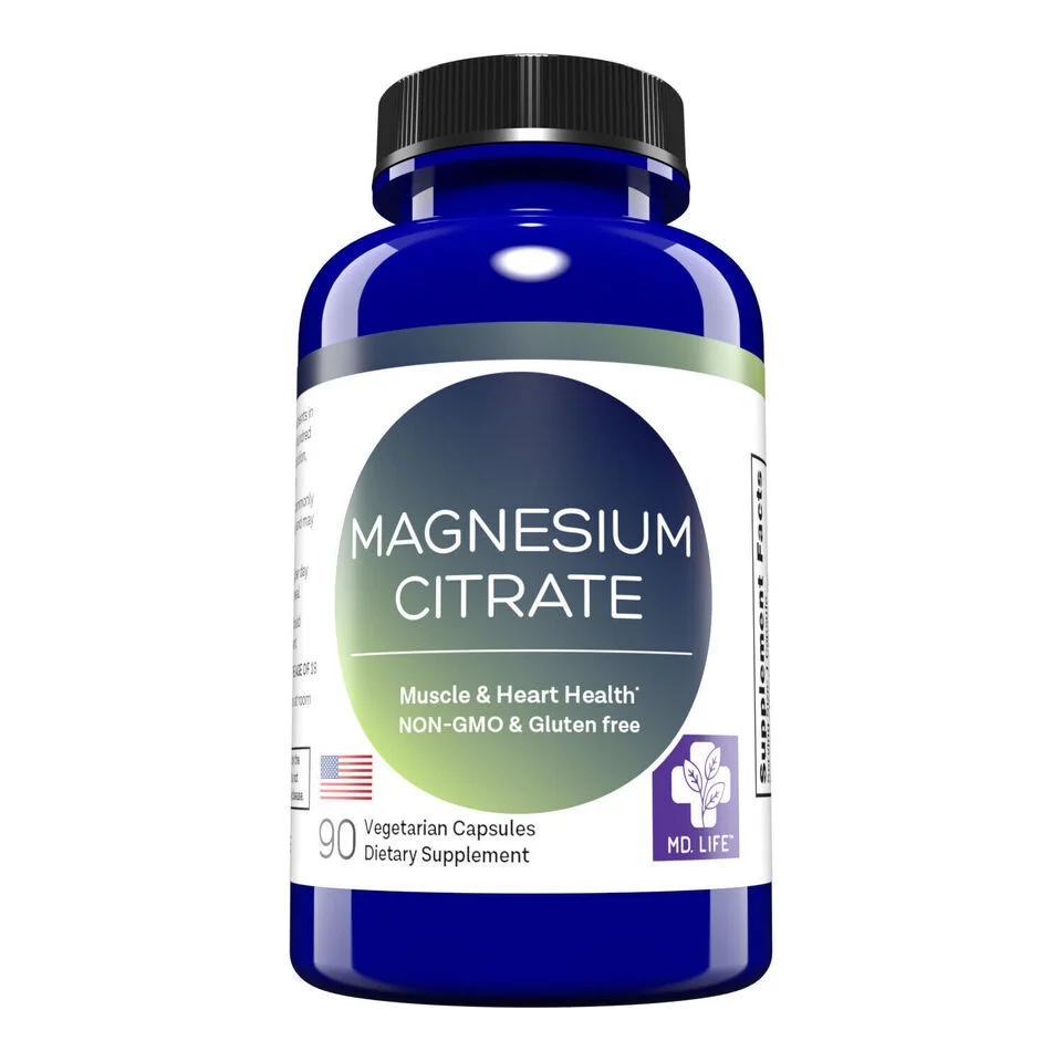 Magnesium Citrate Supplement 250 mg – 90 Capsules