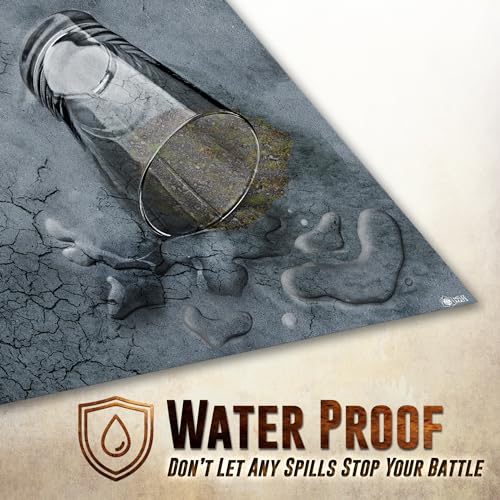 Battle Game Mat - 48x48 - Dungeons Tabletop Dragons Dice Role Playing Map - Wargaming RPG Warfare 40k Flames War - Reusable Miniature Figure Board Games - Warhammer Gaming Vinyl Mat