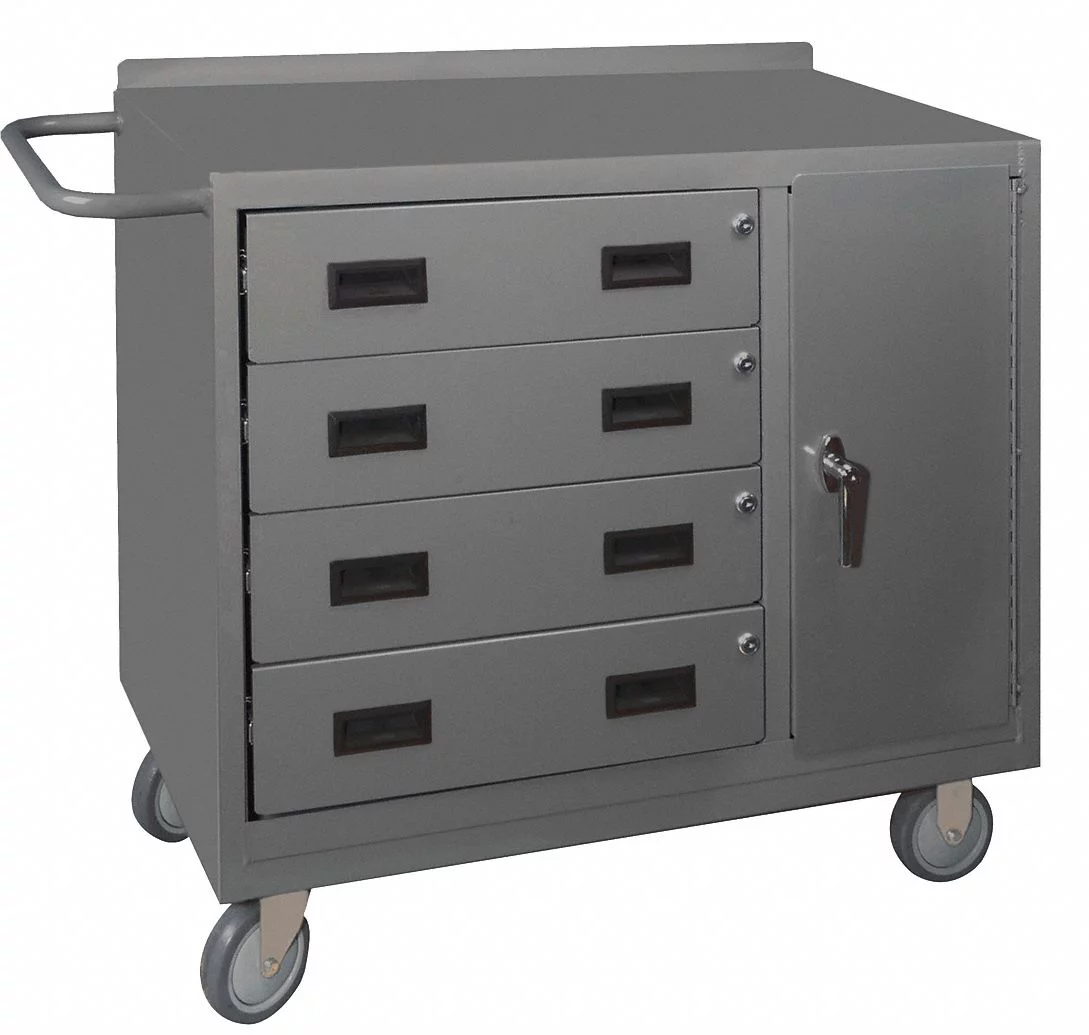 Durham Mfg Mobile Cabinet Bench,Steel,36