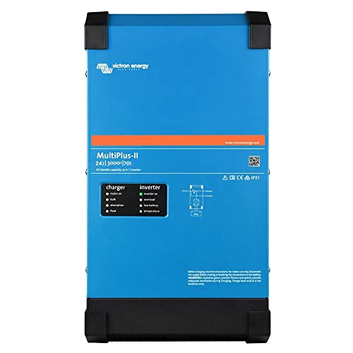 Victron Energy MultiPlus-II Pure Sine Wave Inverter Charger for 70 amp Battery, 120V, 3000VA 24-Volt