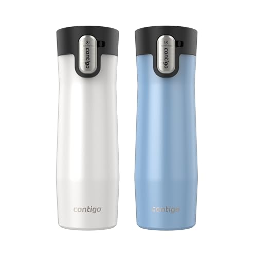 Contigo AUTOSEAL West Loop Vacuum-Insulated Stainless Steel Travel Mug with Easy-Clean Lid 20 oz Sake