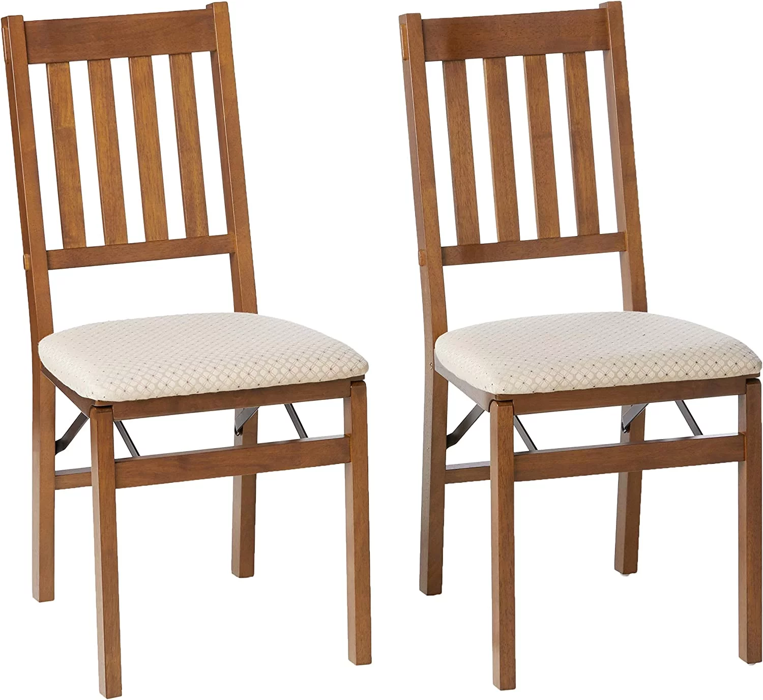 LIHONG STAKMORE Arts and Craft Folding Chair Fruitwood Finish, (Set of 2) , 22.5 in x 17 in x 35.5 in