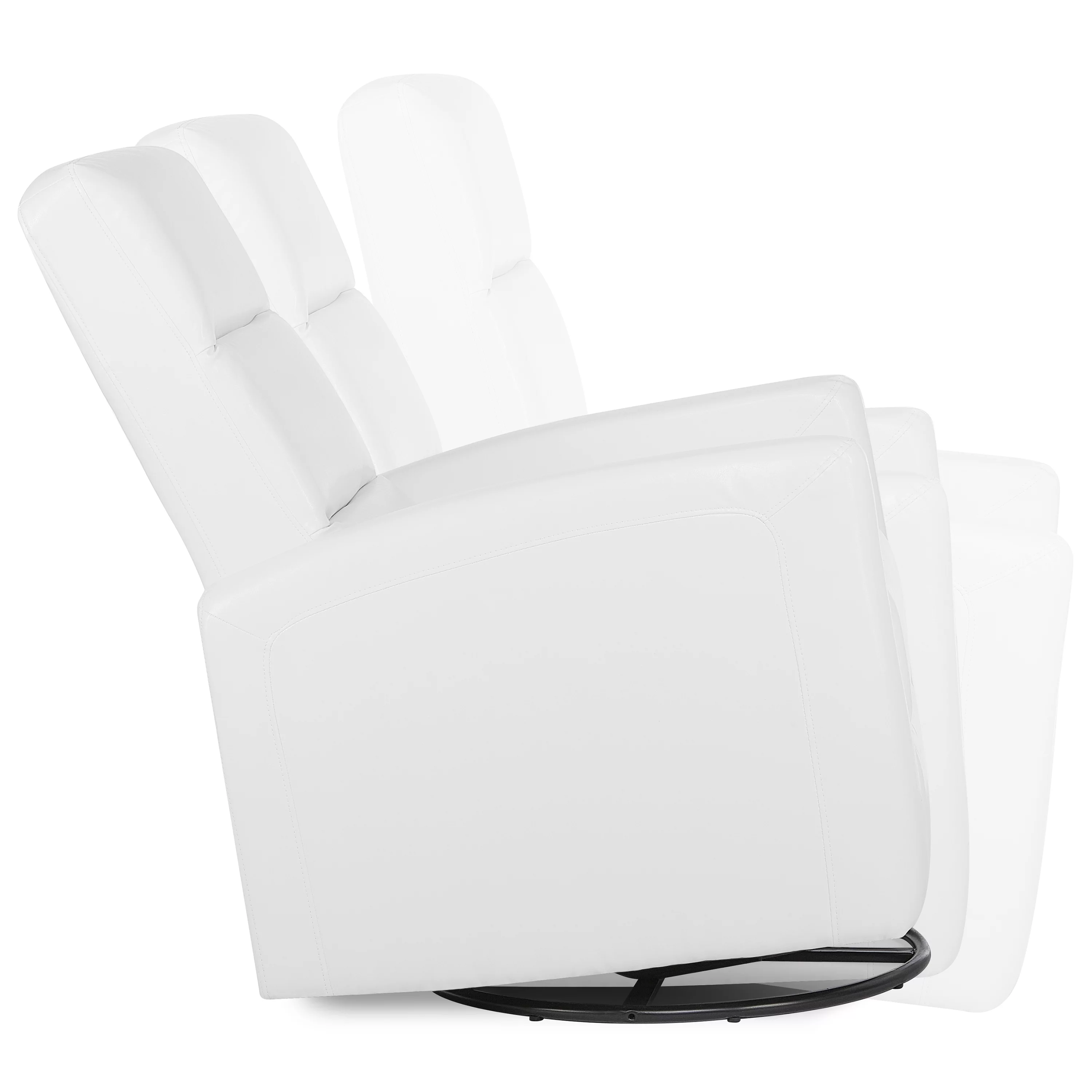 Evolur Reevo Swivel Glider In White