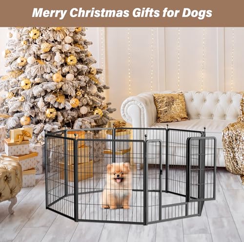 HealSmart Dog Playpen Indoor, Puppy Playpen Indoor for Yard, Camping, 32