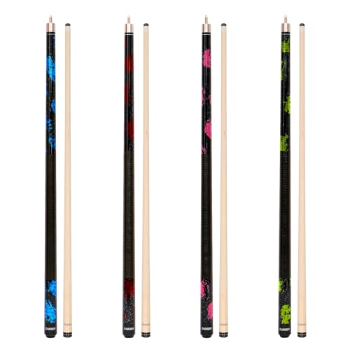 4 Pieces Pool Cue Stick 58 inch 18 oz 19 oz 20 oz 21 oz Billiard House Bar Pool Stick