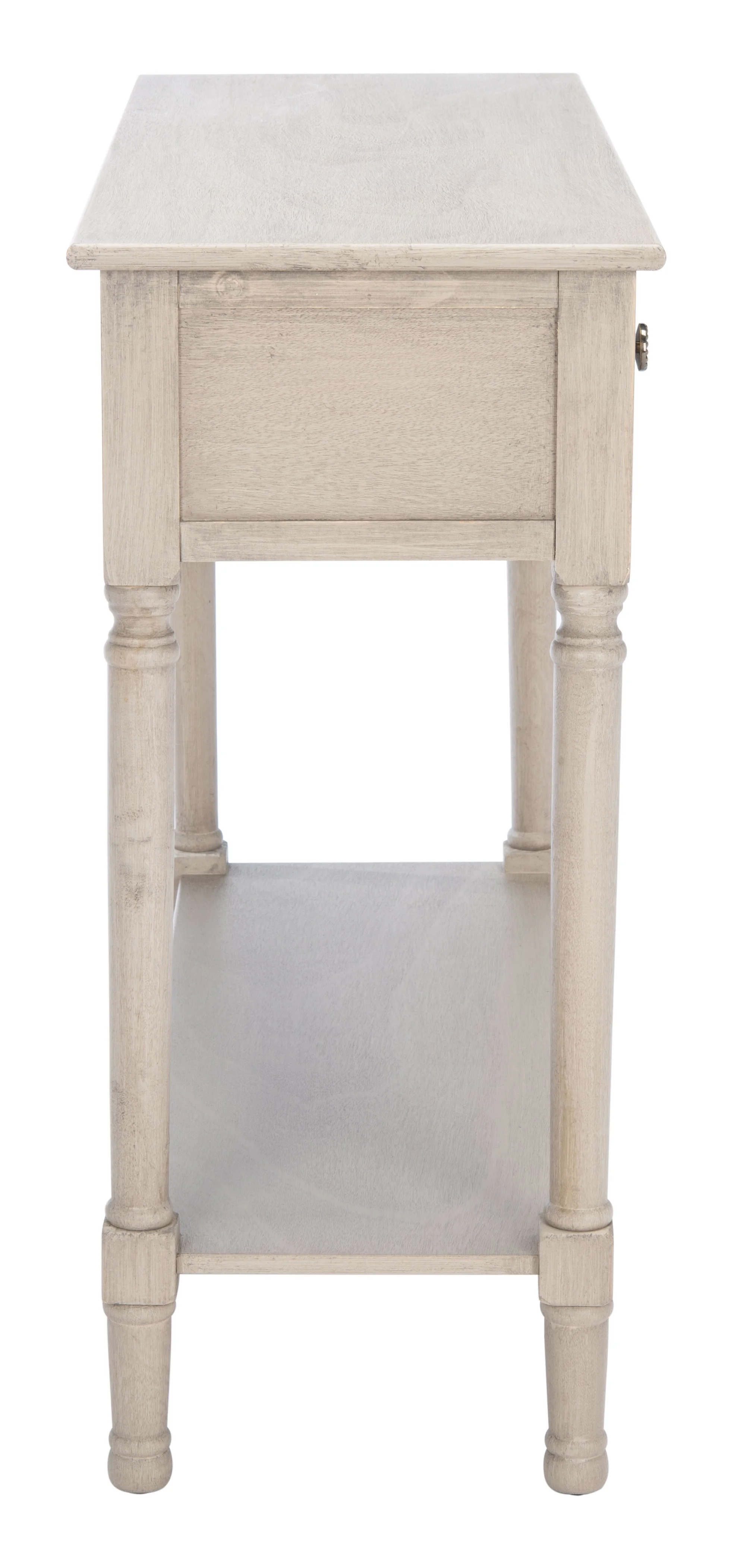 SAFAVIEH Josie French 2-Drawer Taupe Wood Rectangle Console Table (35.5 in. W x 13 in. D x 29.5 in. H)