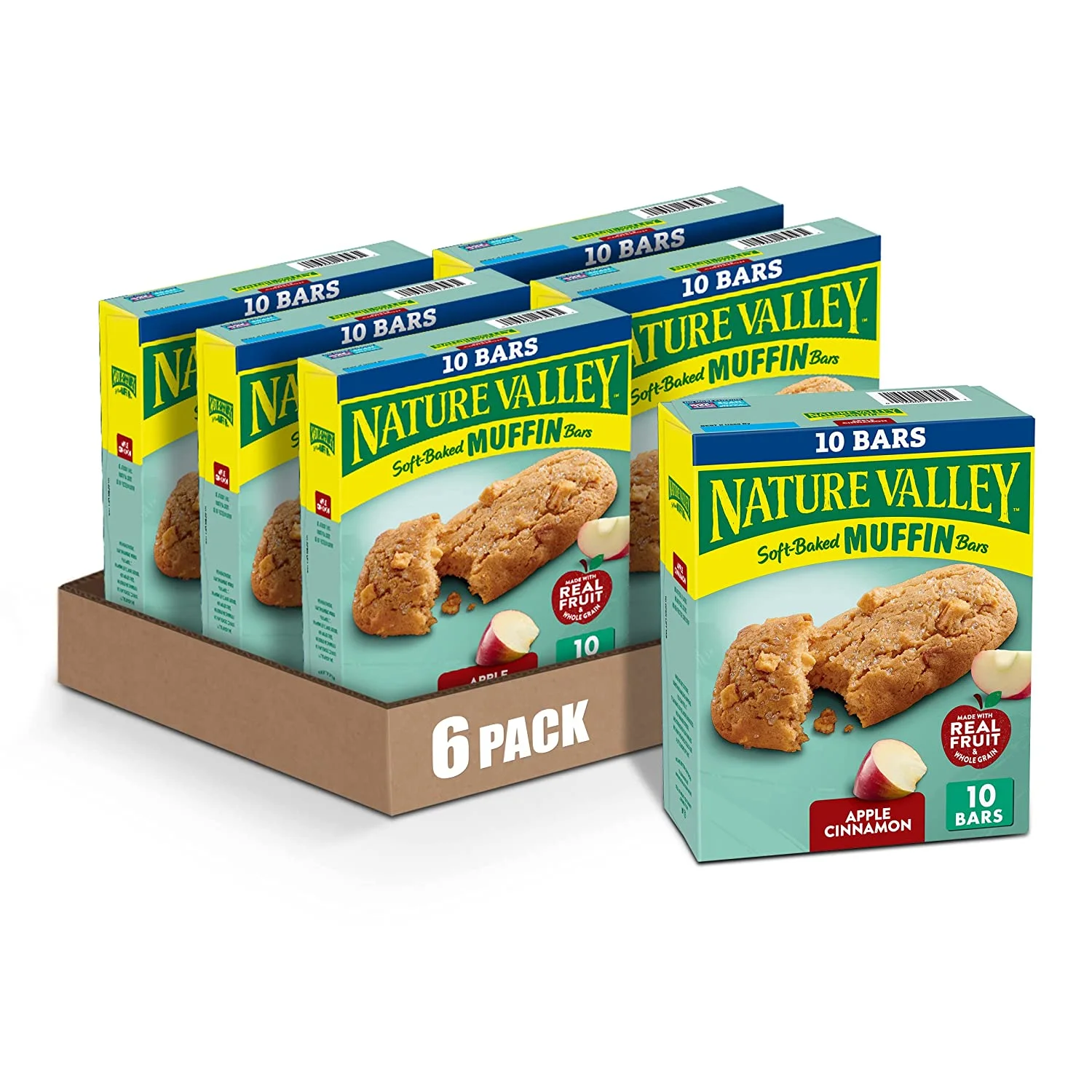 Nature Valley Soft-Baked Muffin Bars Apple Cinnamon, 12.4 oz, 10 ct (Pack of 3)