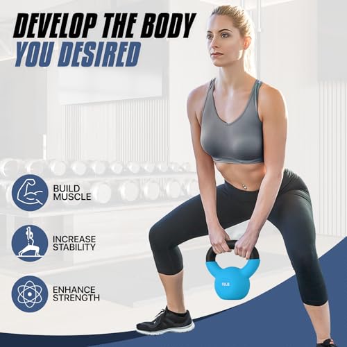 MADOG Neoprene Coated Kettlebells, Strength Training Hand Weights