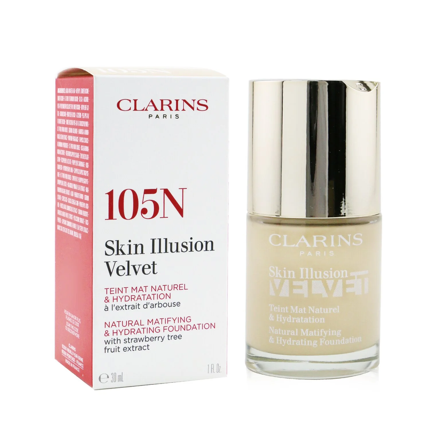 Clarins Skin Illusion Velvet Natural Matifying & Hydrating Foundation - # 110N Honey  30ml/1oz