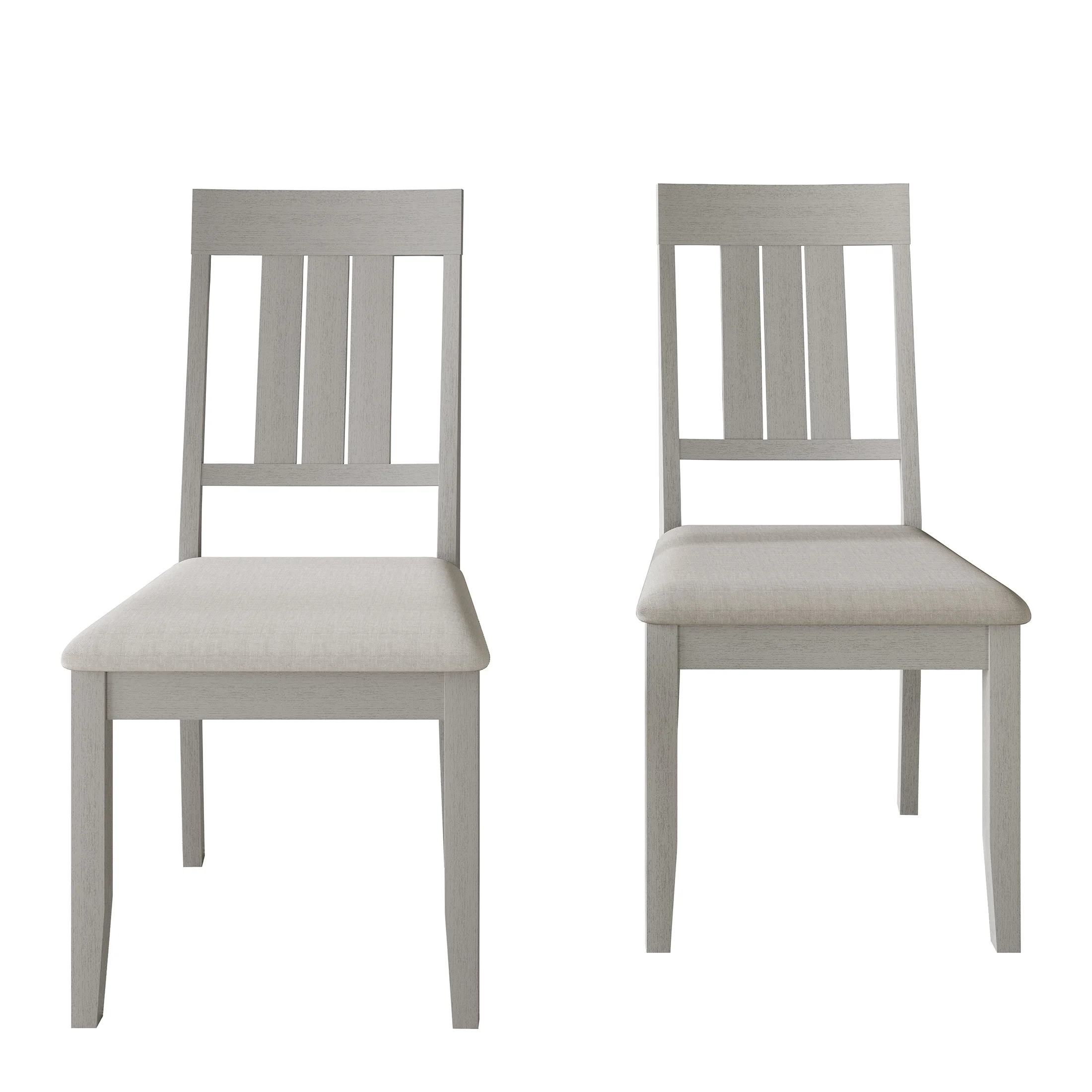 Castle Place Simple Wooden Dining Chair, Set of 2, White