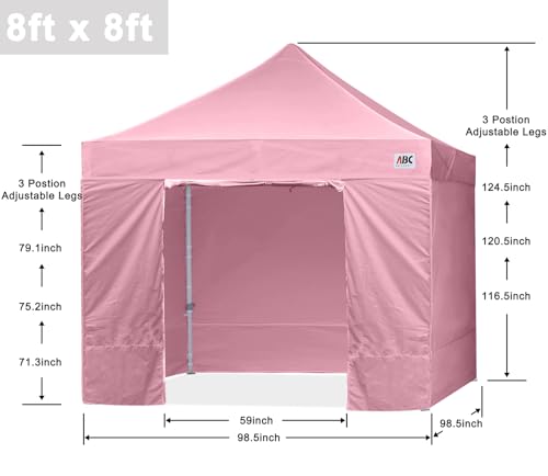ABCCANOPY Easy Pop Up Canopy Tent with Sidewalls 10x10 Commercial -Series, White