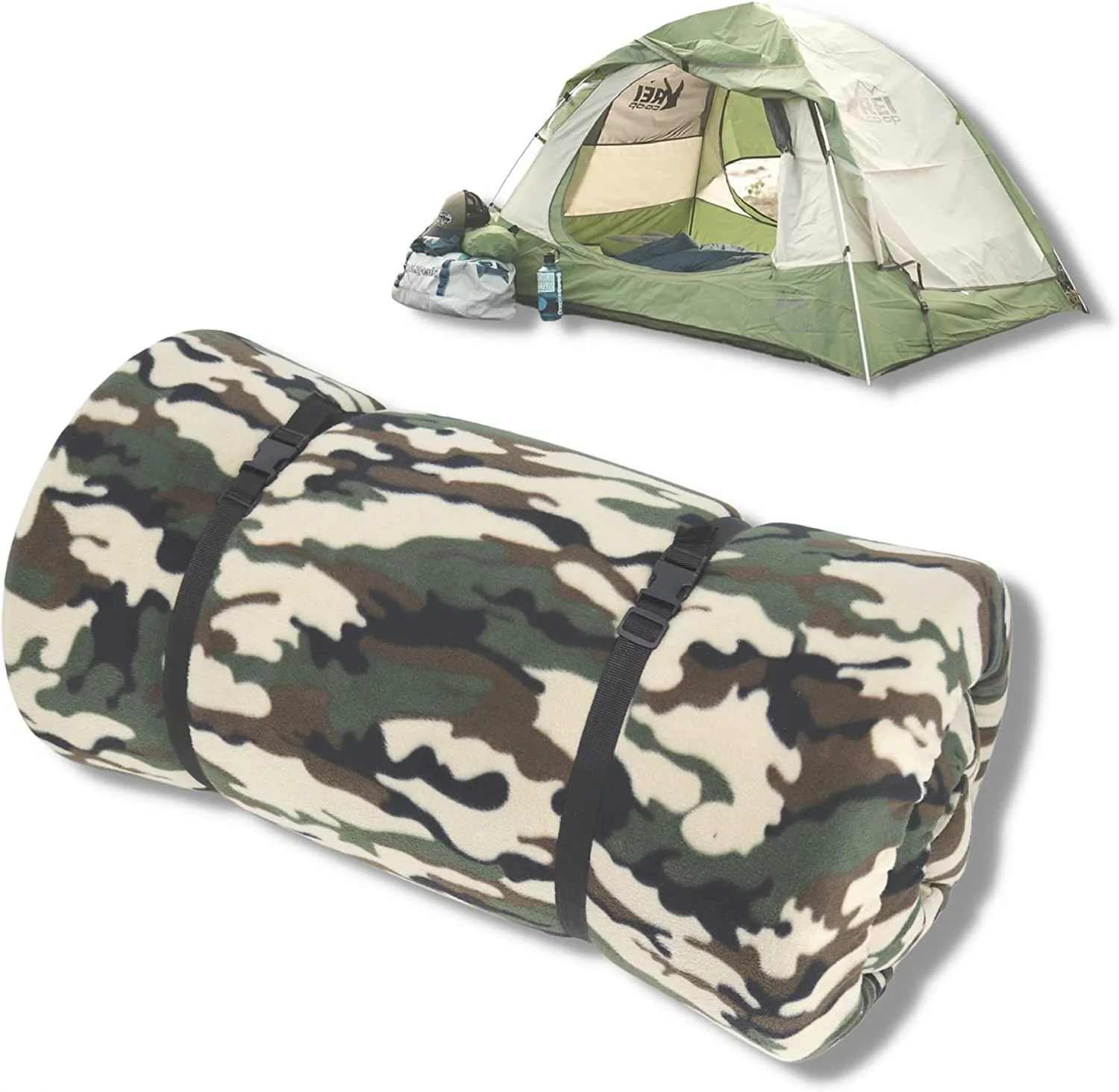 Foamma - Memory Foam Camping Mattress, Foldable and Portable Roll Up, for Travel Car Camping, Sleeping Pad & Floor, for RV Bunk, Tent, Guest Bed, Outdoor, Dorm, 3