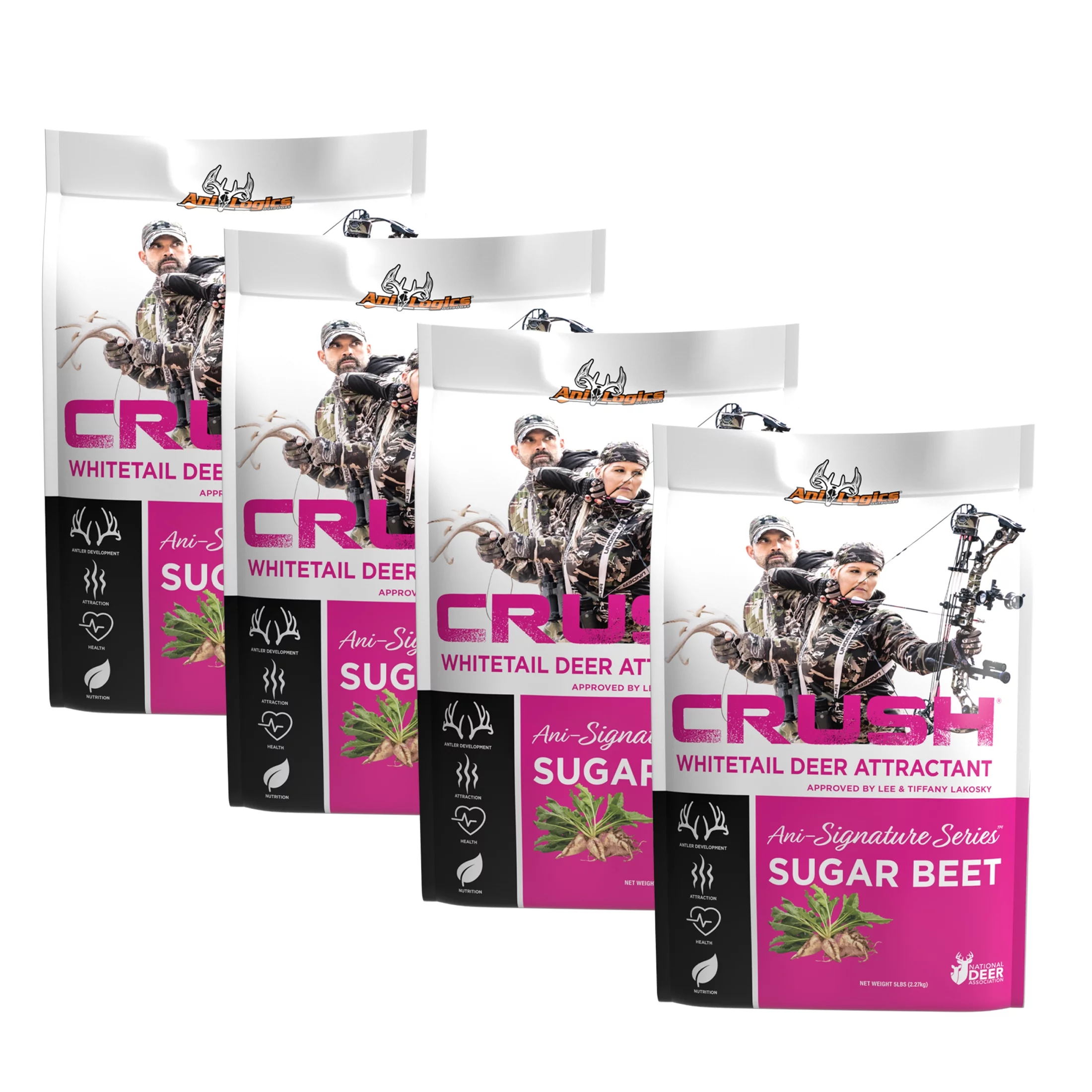 Ani-Logics Outdoors Crush Ani-Signature Series Sugar Beet Deer Attractant 5lb Bag, 4 Pack