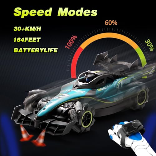 4DRC Y2 RC Crawler,Remote Control Stunt Car with Gesture Controller, Off Road Monster Truck,2.4Ghz RTR All Terrain Hobby 20KM Truck,8 12 14 Boy Kids Toys Adult Gifts,2 Battery