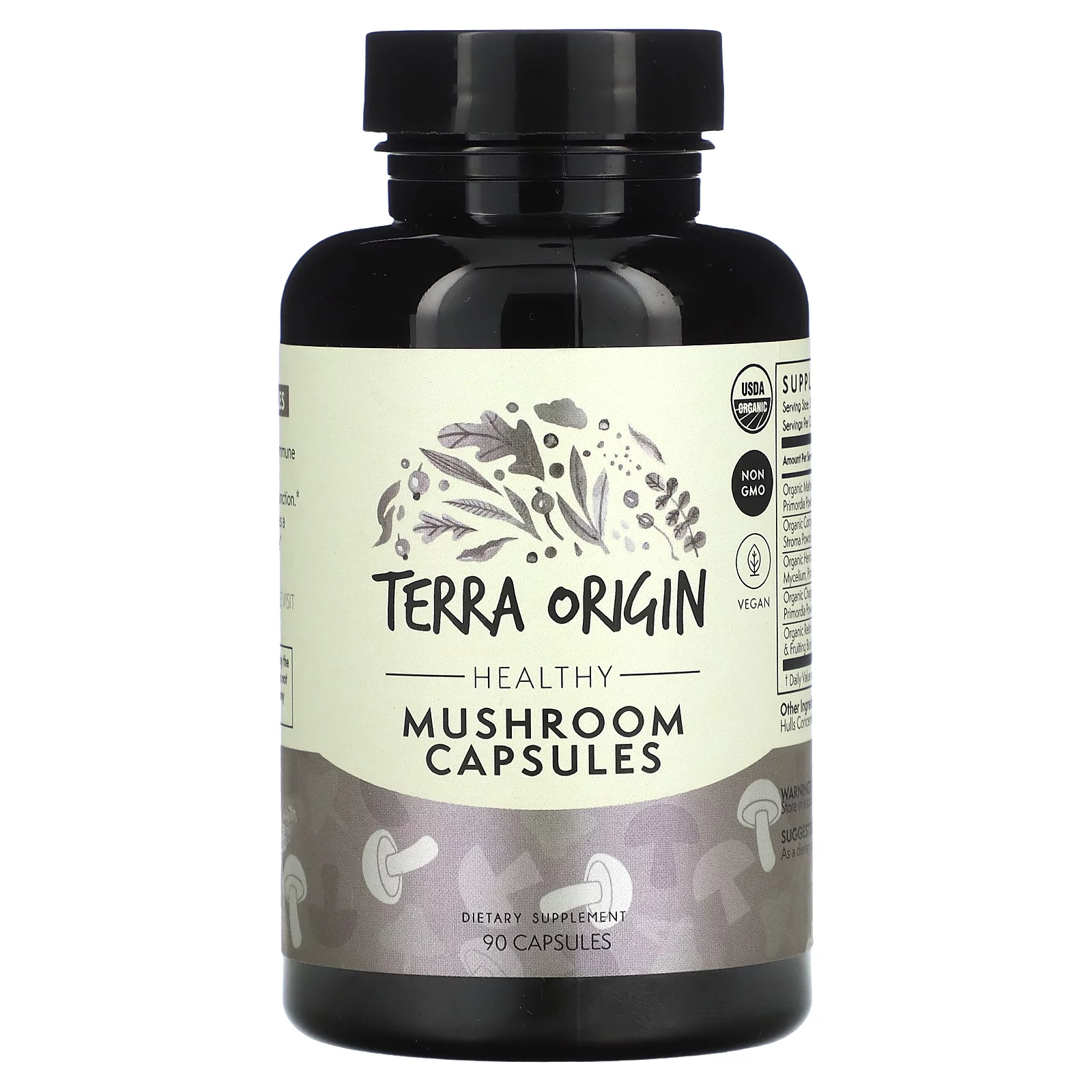 Terra Origin Healthy Mushroom Capsules, 90 Capsules