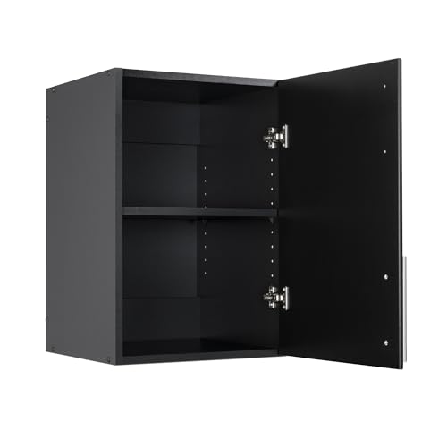 Prepac Elite 16 inch Stackable Wall Cabinet, Black