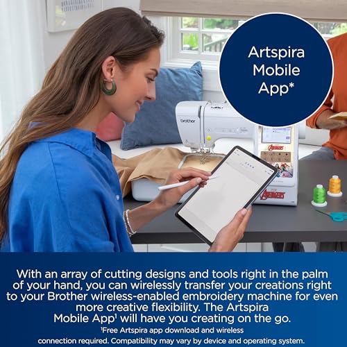 Brother LB5500M Marvel 2-in-1 Combo Sewing & Embroidery Machine, 16.5 x 7.76 x 12.1 inches, White